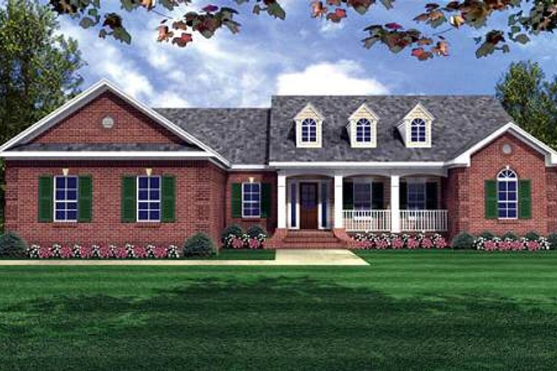 Traditional Style House Plan - 4 Beds 3 Baths 2000 Sq/Ft Plan #21-150