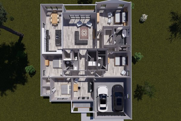 House Blueprint - Cottage Floor Plan - Main Floor Plan #513-2404