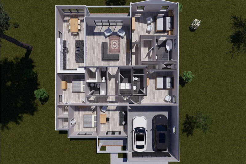 Architectural House Design - Floor Plan - Main Floor 1 for Cottage House Plan #513-2404 - 4 bed, 3.5 bath