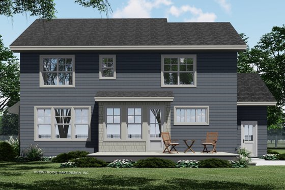 Exterior - Rear Elevation for Traditional House Plan #51-1198 - 4 bed, 3.5 bath