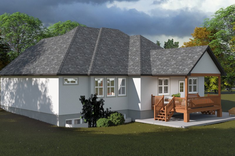 House Design - Exterior - Rear Elevation for Traditional House Plan #1060-221 - 3 bed, 2 bath