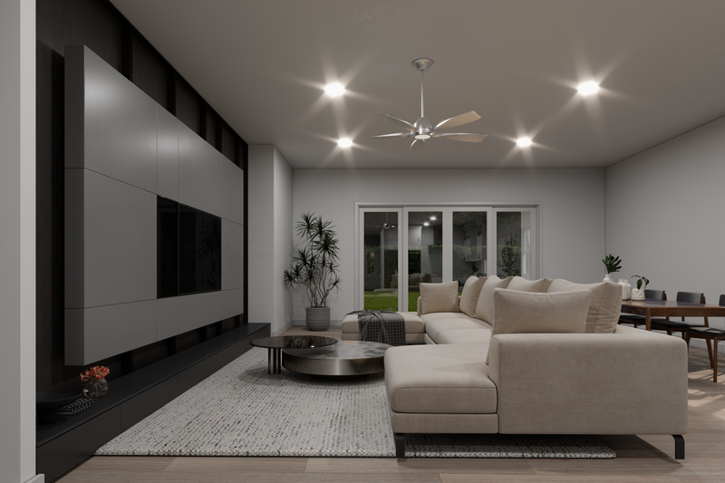 Architectural House Design - Interior - Family Room for Farmhouse House Plan #1112-11 - 4 bed, 3.5 bath