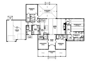 Floor Plan - Main Floor for Ranch House Plan #1058-173 - 3 bed, 3 bath