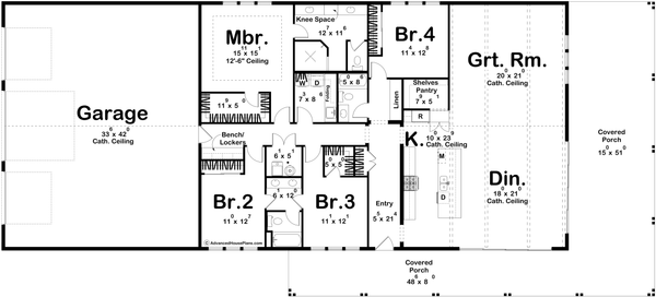 Architectural House Design - Barndominium Floor Plan - Main Floor Plan #455-582