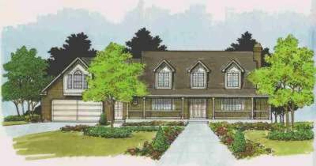 Exterior - Front Elevation 2 for Country House Plan #308-152 - 4 bed, 2.5 bath