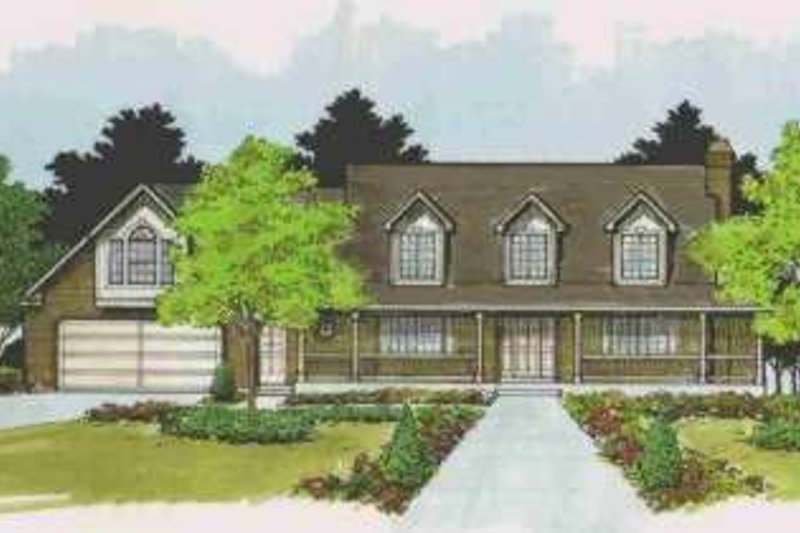 Exterior - Front Elevation 2 for Country House Plan #308-152 - 4 bed, 2.5 bath