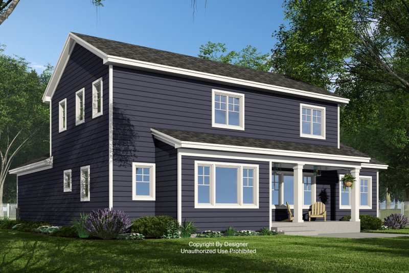 Architectural House Design - Exterior - Rear Elevation 1 for Bungalow House Plan #51-1378 - 3 bed, 2.5 bath