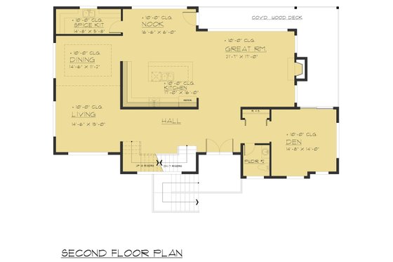 Floor Plan - Upper Floor 2 for Modern House Plan #1066-84 - 5 bed, 5.5 bath