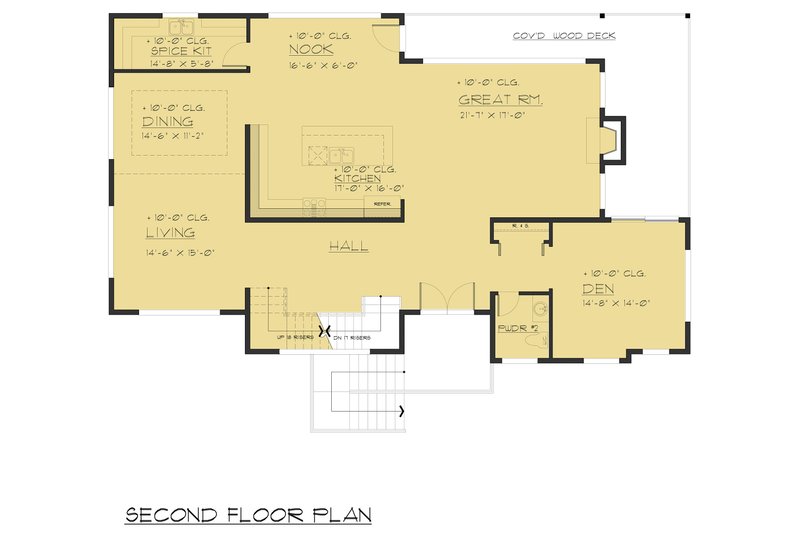 House Blueprint - Floor Plan - Upper Floor 2 for Modern House Plan #1066-84 - 5 bed, 5.5 bath