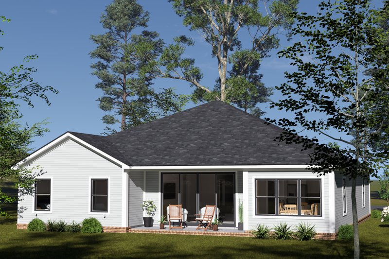 Architectural House Design - Exterior - Rear Elevation for Cottage House Plan #513-2404 - 4 bed, 3.5 bath