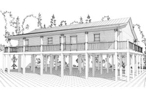 Beach Exterior - Front Elevation Plan #63-364
