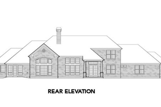 Exterior - Rear Elevation for Southern House Plan #48-352 - 4 bed, 4.5 bath