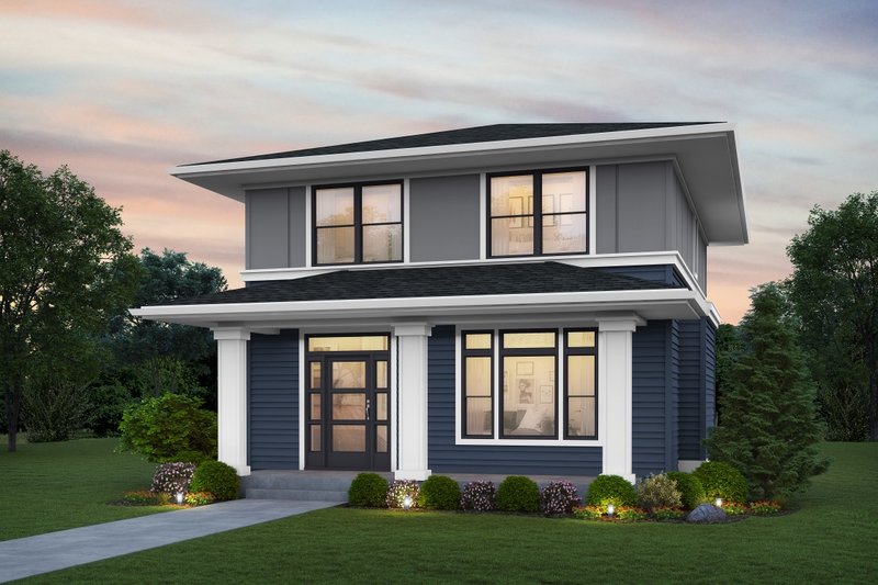 Dream House Plan - Prairie Exterior - Front Elevation Plan #48-1062