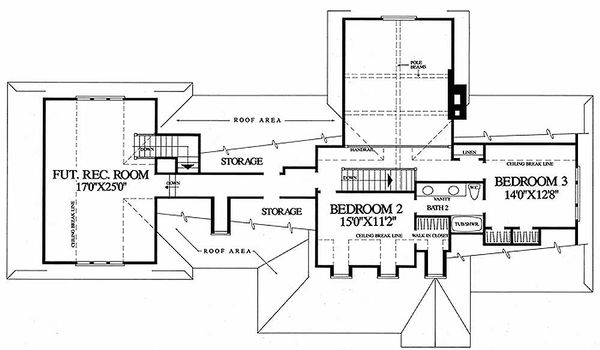 House Plan Design - Country Floor Plan - Upper Floor Plan #137-131