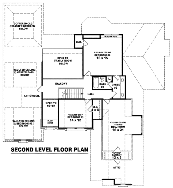 European Floor Plan - Upper Floor Plan #81-1263