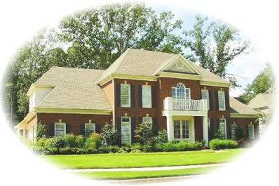 Exterior - Front Elevation for Colonial House Plan #81-1595 - 4 bed, 4 bath