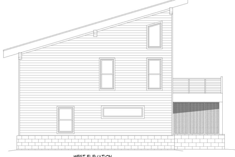 Architectural House Design - Exterior - Rear Elevation for Modern House Plan #932-700 - 2 bed, 2.5 bath