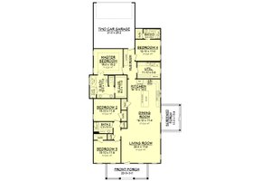 Floor Plan - Main Floor for Craftsman House Plan #430-174 - 4 bed, 3 bath