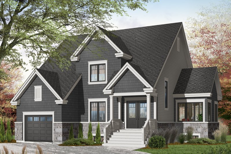 Home Plan - Traditional Exterior - Front Elevation Plan #23-2285