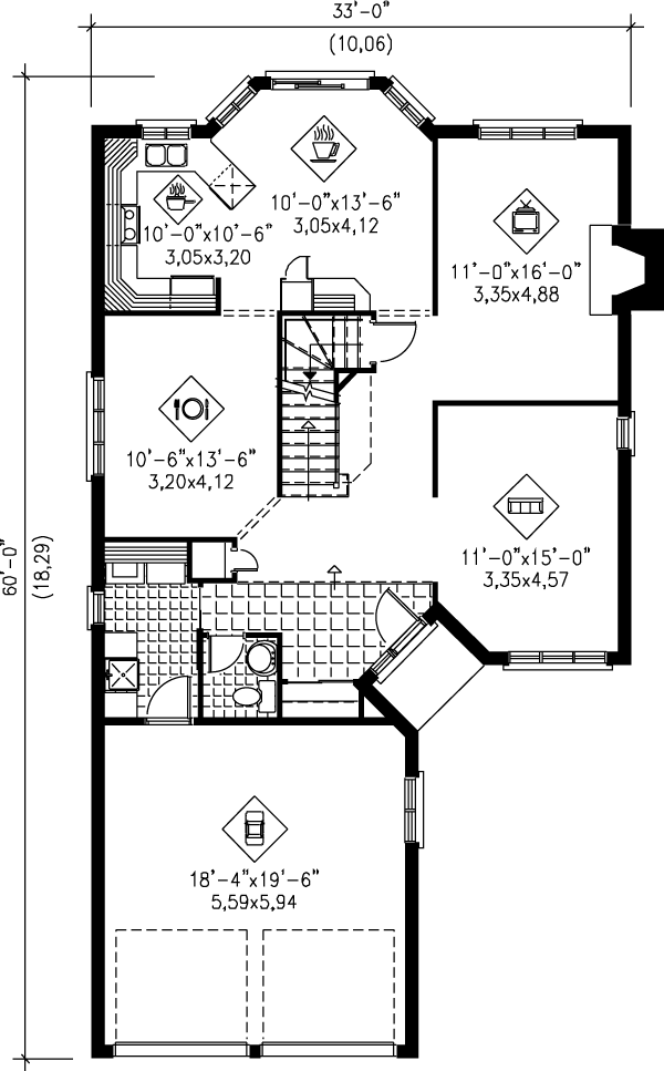 European Floor Plan - Main Floor Plan #25-2084