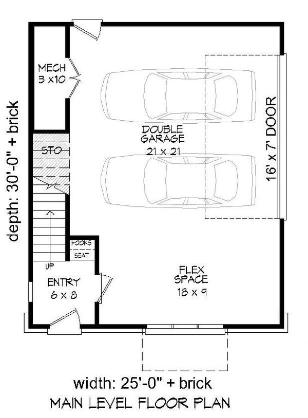 Architectural House Design - Contemporary Floor Plan - Main Floor Plan #932-213