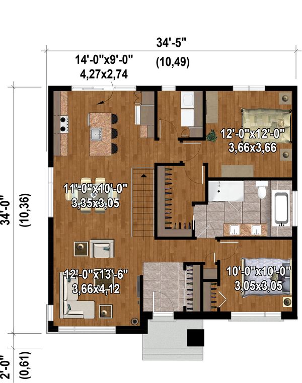 House Design - Modern Floor Plan - Main Floor Plan #25-4939
