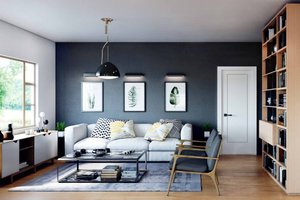 Interior - Family Room 1 for Modern House Plan #924-10 - 2 bed, 1 bath