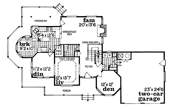 Victorian Floor Plan - Main Floor Plan #47-302
