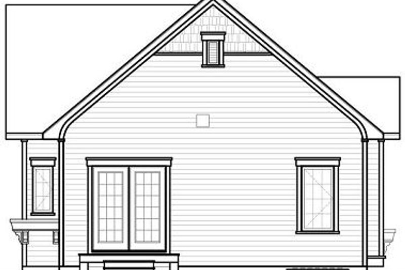 Dream House Plan - Exterior - Rear Elevation for Country House Plan #23-780 - 2 bed, 1 bath