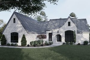 Exterior - Front Elevation 4 for European House Plan #923-336 - 3 bed, 3.5 bath