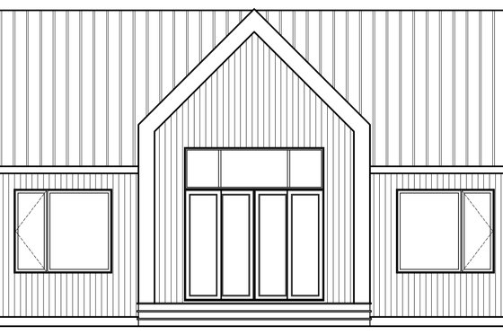Exterior - Rear Elevation for Modern House Plan #23-2755 - 2 bed, 1 bath