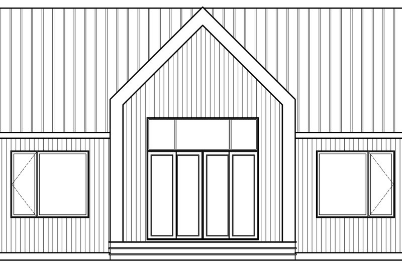 Dream House Plan - Exterior - Rear Elevation for Modern House Plan #23-2755 - 2 bed, 1 bath
