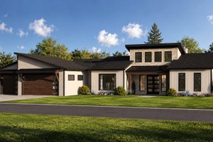 Architectural House Design - Exterior - Front Elevation for Contemporary House Plan #1064-491 - 2 bed, 2 bath