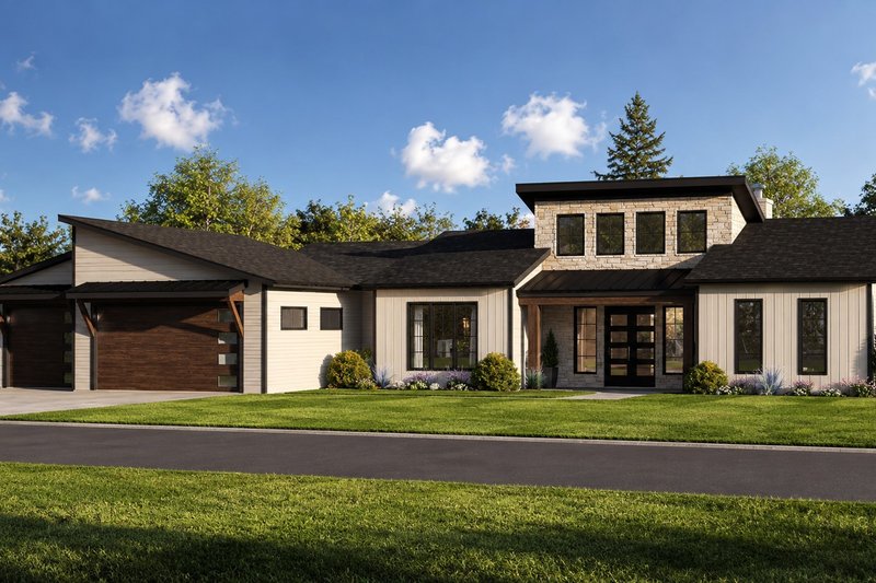 Architectural House Design - Exterior - Front Elevation 2 for Contemporary House Plan #1064-491 - 2 bed, 2 bath