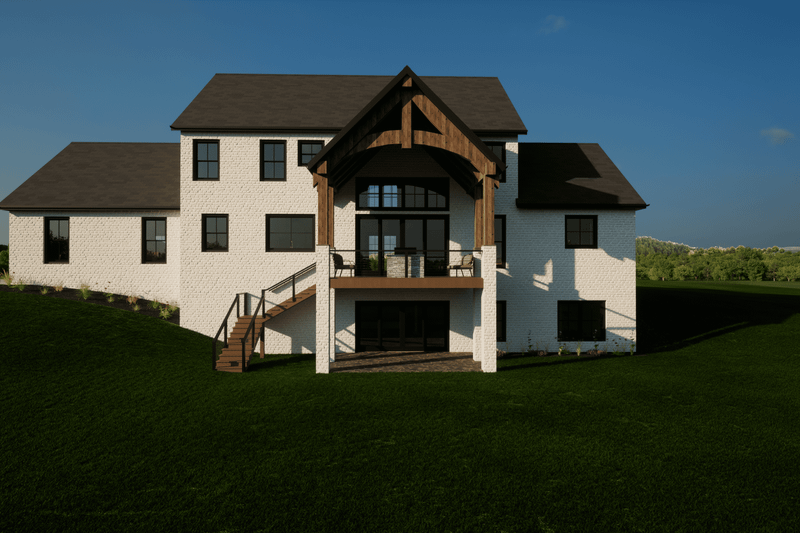 Home Plan - Exterior - Rear Elevation for European House Plan #1116-2 - 4 bed, 3.5 bath