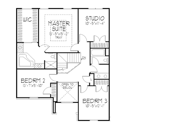 Home Plan - European Floor Plan - Upper Floor Plan #320-423