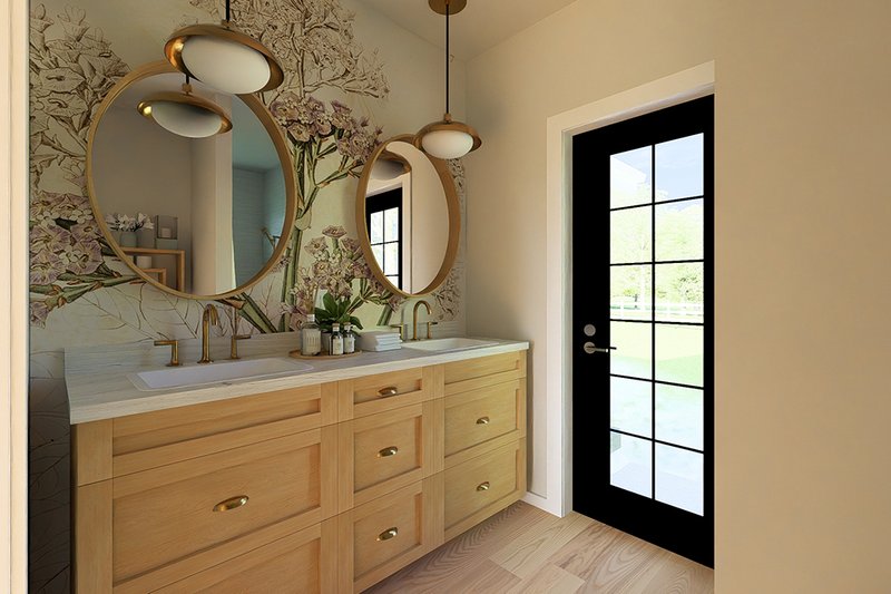 Dream House Plan - Interior - Master Bathroom 2 for Farmhouse House Plan #126-238 - 2 bed, 2 bath
