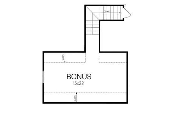 Floor Plan - Other Floor for Ranch House Plan #15-141 - 3 bed, 2 bath