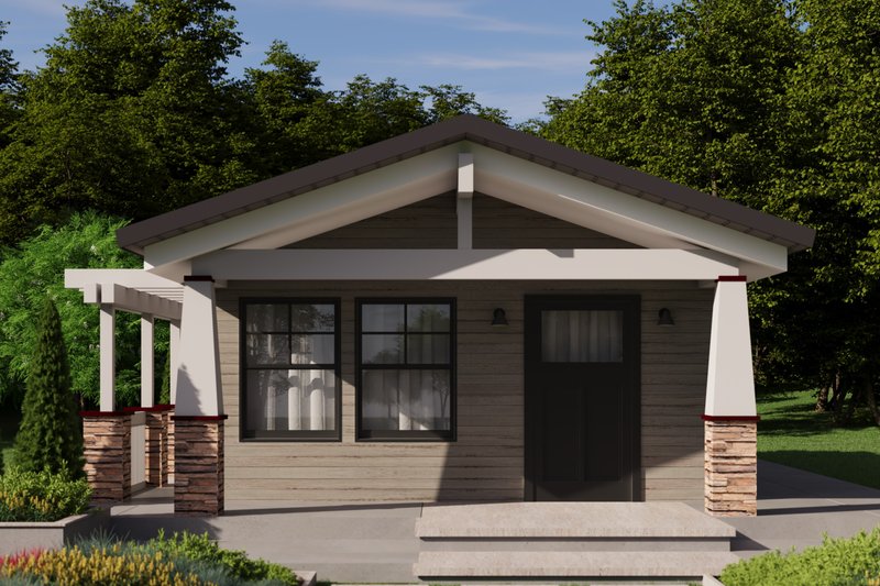 Home Plan - Exterior - Front Elevation 4 for Craftsman House Plan #1106-123 - 1 bed, 1 bath