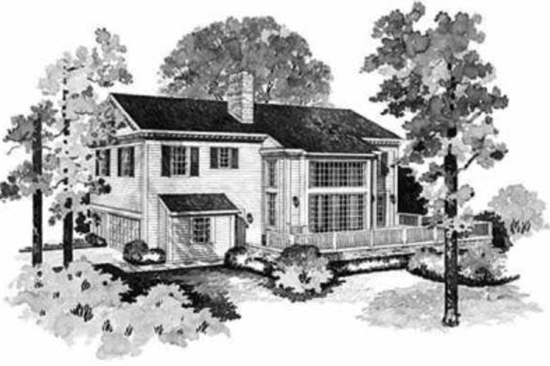 Home Plan - Exterior - Rear Elevation for Southern House Plan #72-148 - 4 bed, 2.5 bath