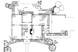 Floor Plan - Main Floor for Colonial House Plan #72-333 - 4 bed, 2.5 bath