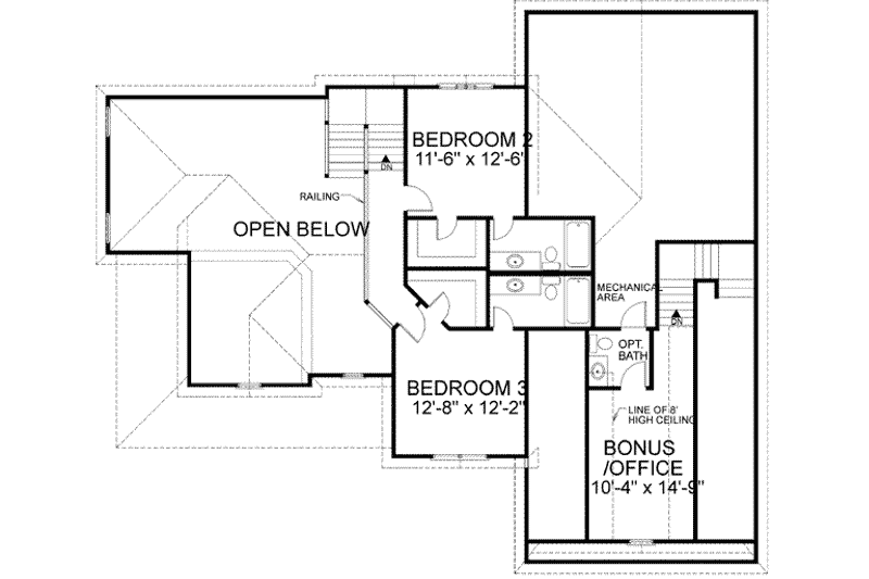 House Plan Design - Floor Plan - Upper Floor for Country House Plan #56-191 - 3 bed, 3.5 bath