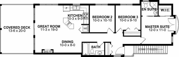 House Blueprint - Craftsman Floor Plan - Upper Floor Plan #126-202