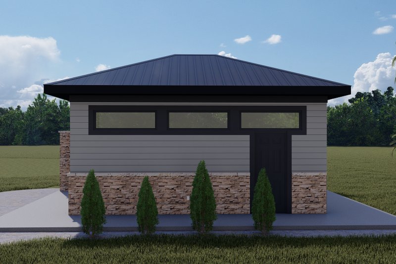 House Plan Design - Exterior - Other Elevation 2 for Modern House Plan #1060-111, 1 bath