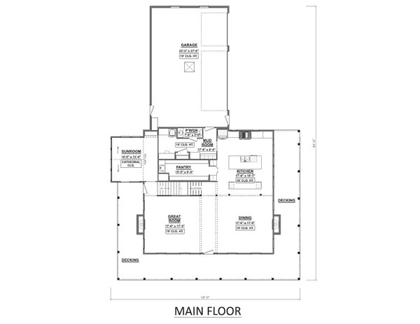 Home Plan - Farmhouse Floor Plan - Main Floor Plan #1089-15