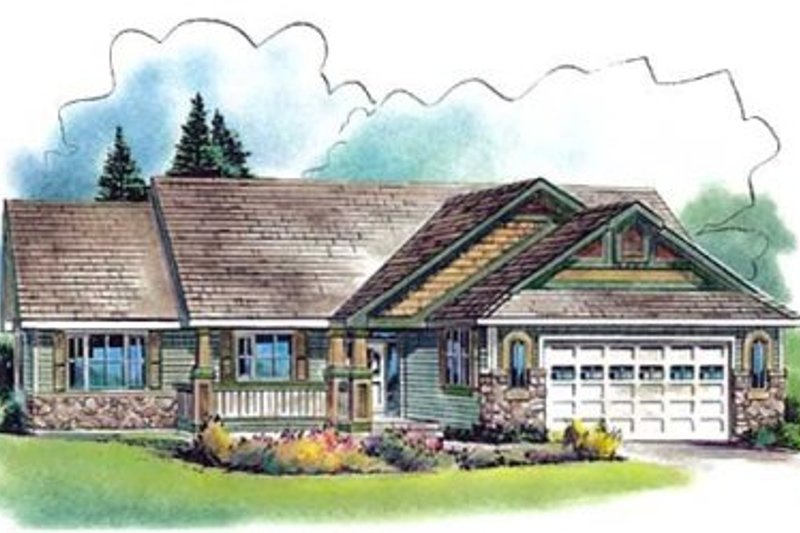 Ranch Style House Plan - 3 Beds 3 Baths 1863 Sq/Ft Plan #18-4529
