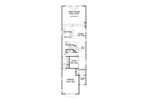 Floor Plan - Main Floor for European House Plan #126-227 - 3 bed, 2.5 bath