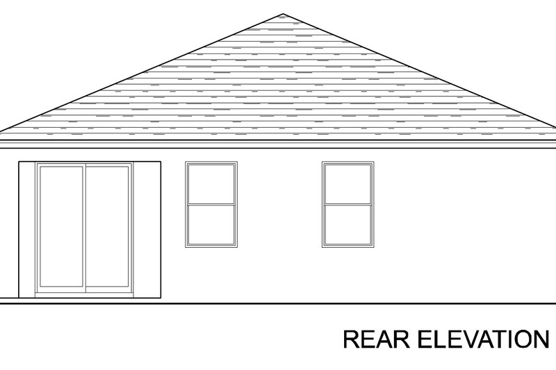 Dream House Plan - Exterior - Rear Elevation for Traditional House Plan #1058-242 - 3 bed, 2 bath