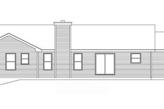 Exterior - Rear Elevation for Ranch House Plan #22-469 - 3 bed, 2 bath