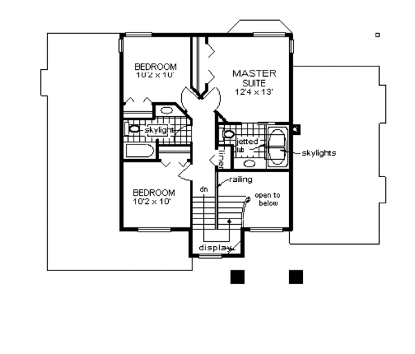 House Blueprint - European Floor Plan - Upper Floor Plan #18-242